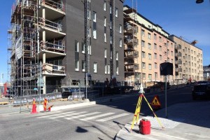 lägeskontroll av ett bostadshus