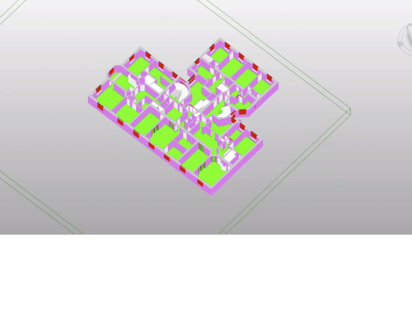 3d modell från laserskanning revitmodell plan 4