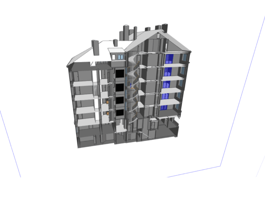 3d modell från laserskanning skärning